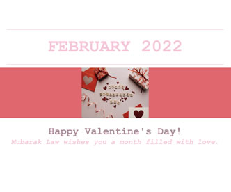 February 2022 Newsletter from Mubarak Law