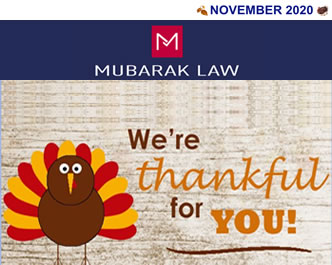 November Newsletter from Mubarak Law